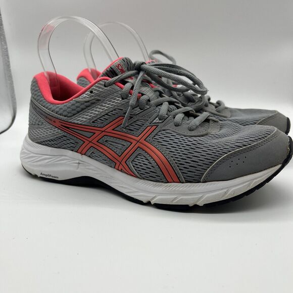 ASICS Shoes - ASICS GEL-Contend 6 1012A571 Running Shoes, Women's Size 8.5, Grey/Pink